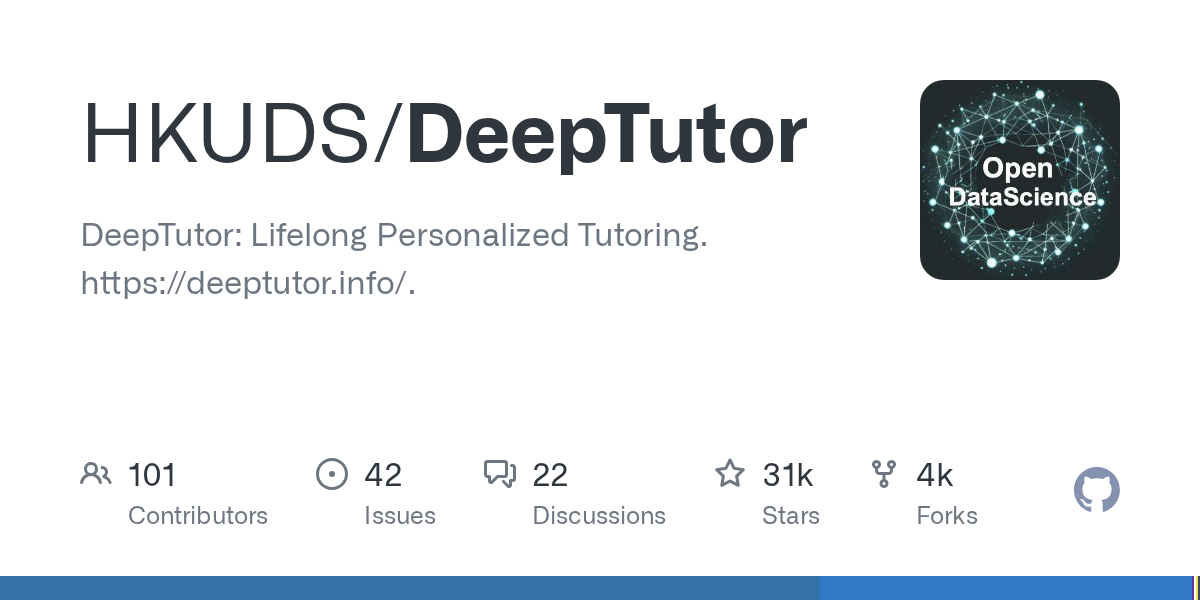 DeepTutor: HKUDS Launches AI Framework for Lifelong Personalized Tutoring