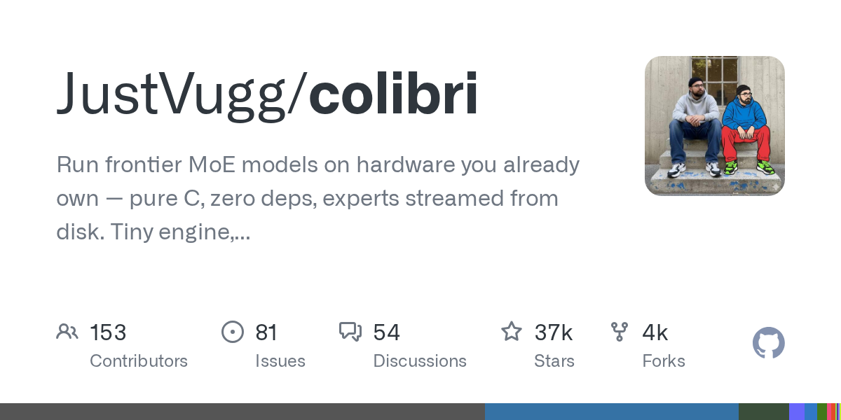 colibri: Schlanke Inferenz-Engine in reinem C bringt moderne MoE-Modelle auf vorhandene Hardware