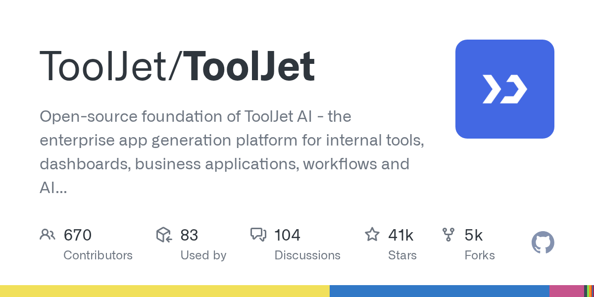 ToolJet: The Open-Source Foundation for Enterprise-Grade AI Agents and Internal Business Applications