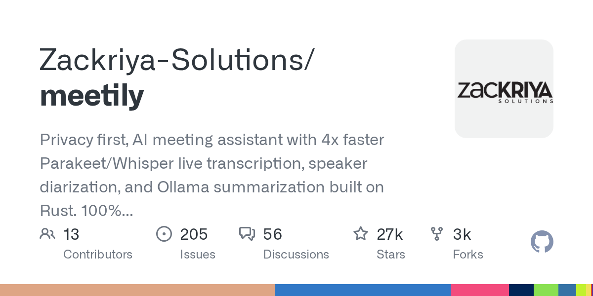Meetily: The Privacy-First Open-Source AI Meeting Assistant Built with Rust for Local Processing