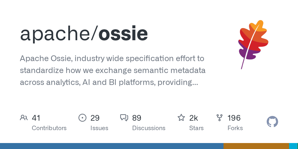 Apache Ossie: A New Industry-Wide Specification for Universal Semantic Metadata Exchange