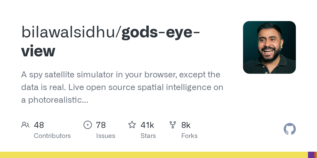 Gods-Eye-View: Ein neuer Open-Source-Spionagesatelliten-Simulator für Echtzeit-Raumintelligenz im Browser auf Basis fotorealistischer 3D-Globen