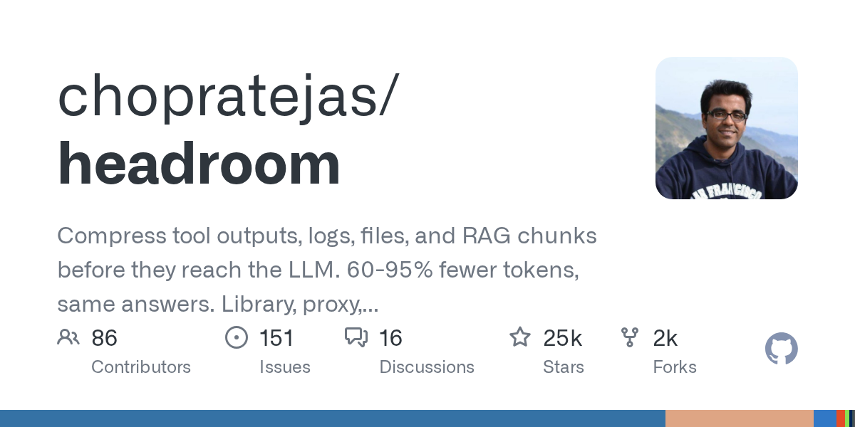 Headroom: New Open-Source Tool Reduces LLM Token Consumption by 60-95% for RAG and Logs