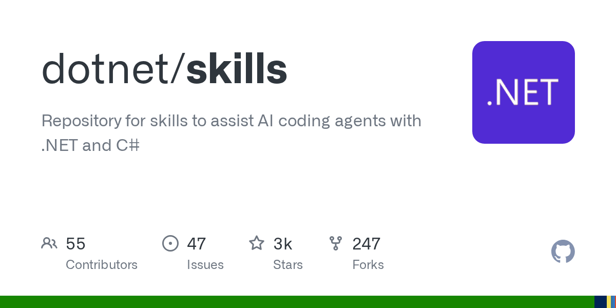 Microsoft Dotnet Team Launches 'Skills' Repository to Empower AI Programming Agents for C# and .NET Development