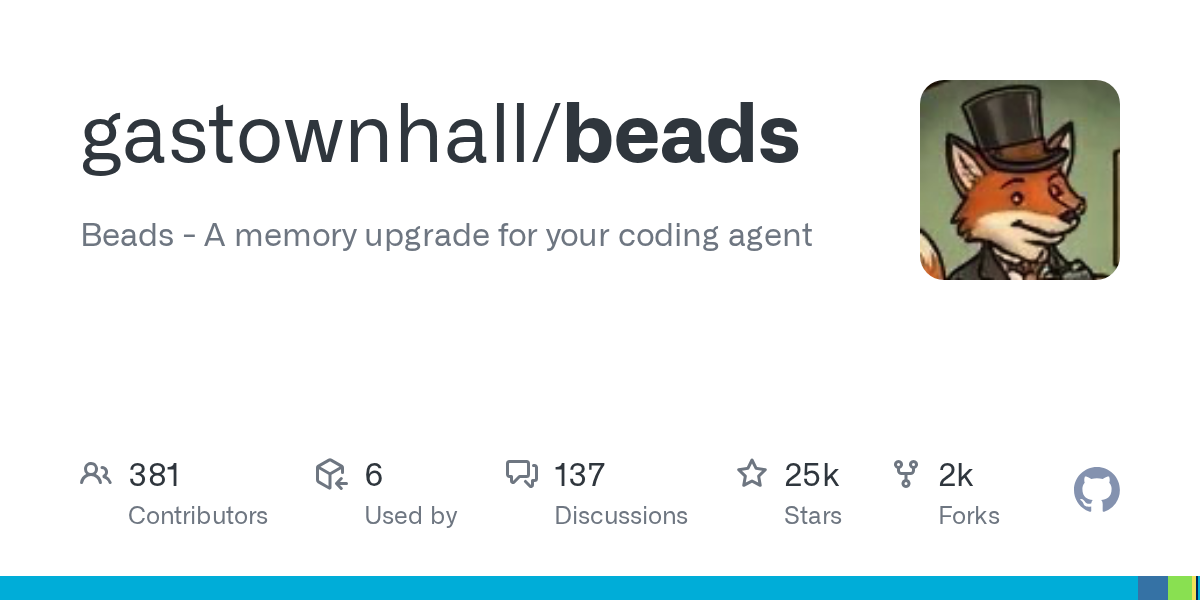 Beads: The Dolt-Powered Memory Upgrade and Distributed Graph Issue Tracker for AI Programming Agents