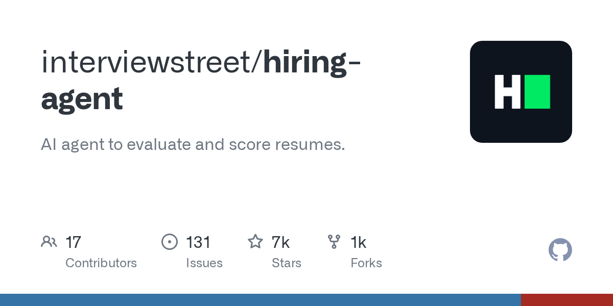 Interviewstreet Unveils Hiring Agent: An AI-Powered Pipeline for Explainable Resume Scoring and GitHub Integration