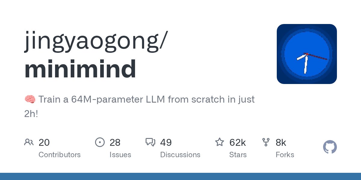 MiniMind: In nur zwei Stunden ein Large Language Model mit 64 Millionen Parametern von Grund auf selbst trainieren