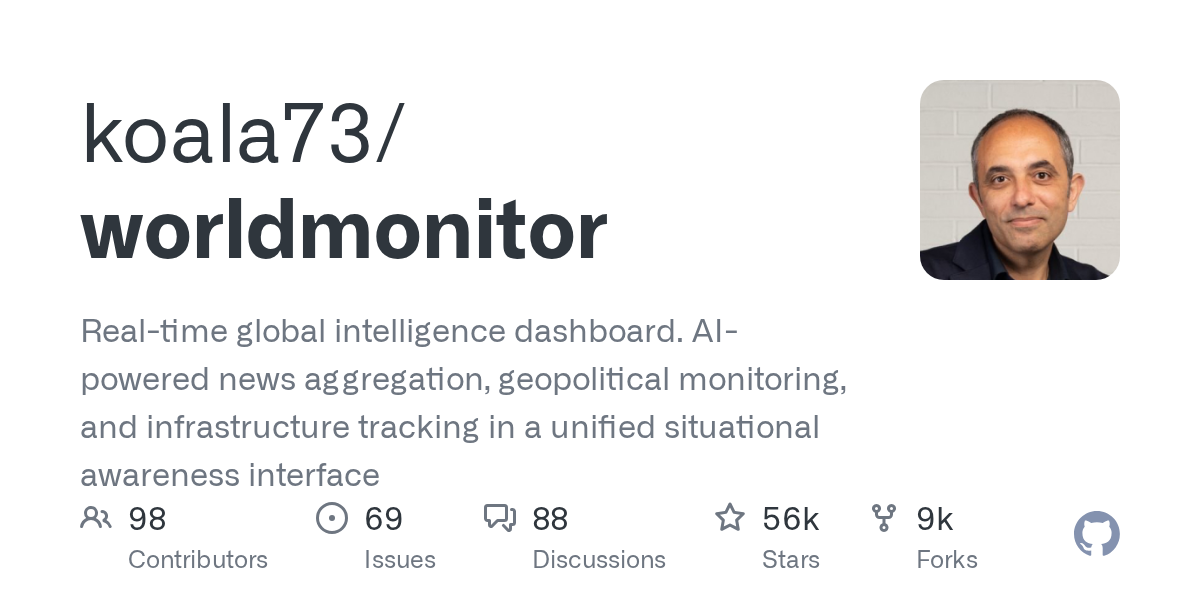 World Monitor: A New Real-Time Global Intelligence Dashboard for AI-Driven Geopolitical and Infrastructure Tracking