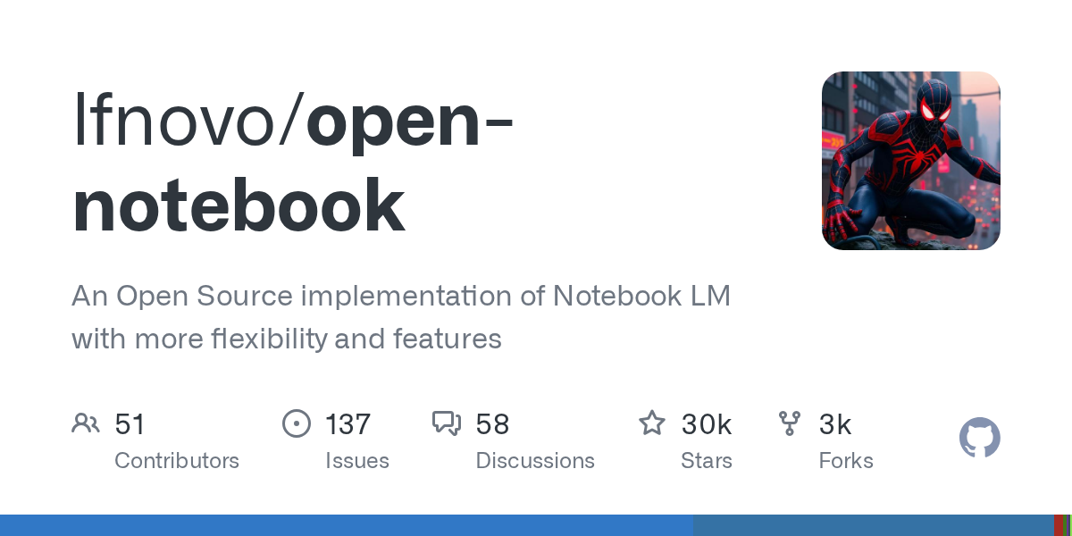Open-Notebook: A Flexible Open-Source Implementation of NotebookLM Emerges on GitHub