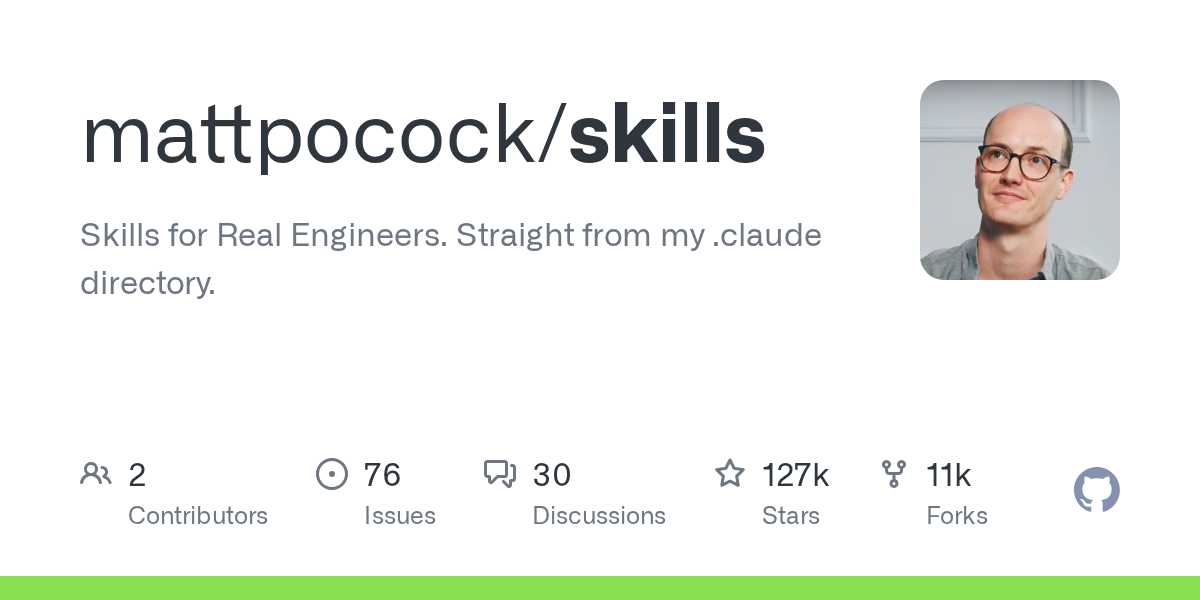Matt Pocock Releases "Skills" Repository: Engineering Workflows Sourced from Personal Claude Directory