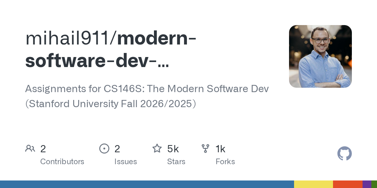 Modern Software Development an der Stanford University: GitHub-Repository CS146S im Fokus der Entwickler-Community
