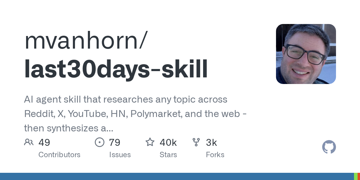 New AI Agent Skill 'last30days' Enables Multi-Platform Research Across Reddit, X, and YouTube for Grounded Summaries