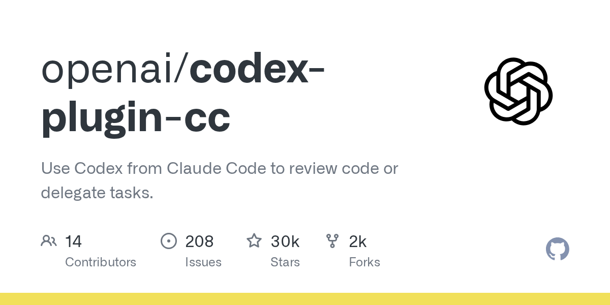 OpenAI Introduces codex-plugin-cc for Enhanced Code Review and Task Delegation within Claude Code