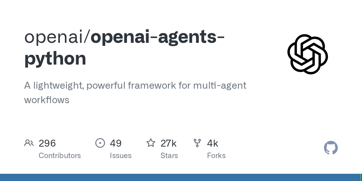 OpenAI Releases OpenAI Agents SDK: A Lightweight and Powerful Multi-Agent Workflow Framework for Python