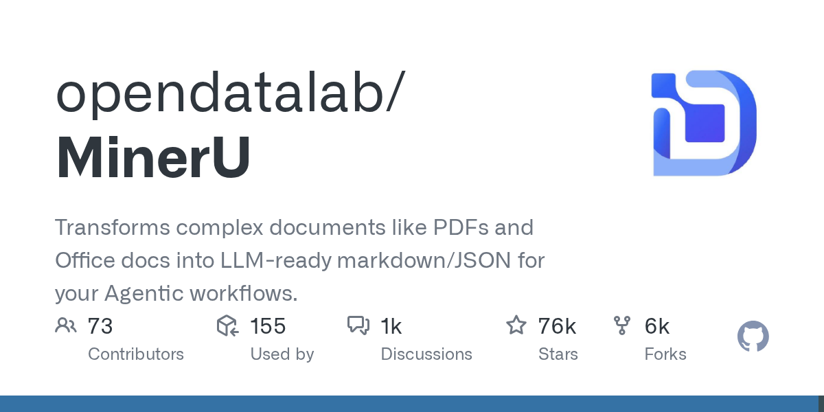 MinerU: Transforming Complex PDF and Office Documents into LLM-Ready Data for Agentic Workflows