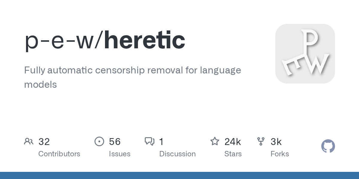 Heretic: The New Fully Automated Tool for Removing Censorship from Language Models