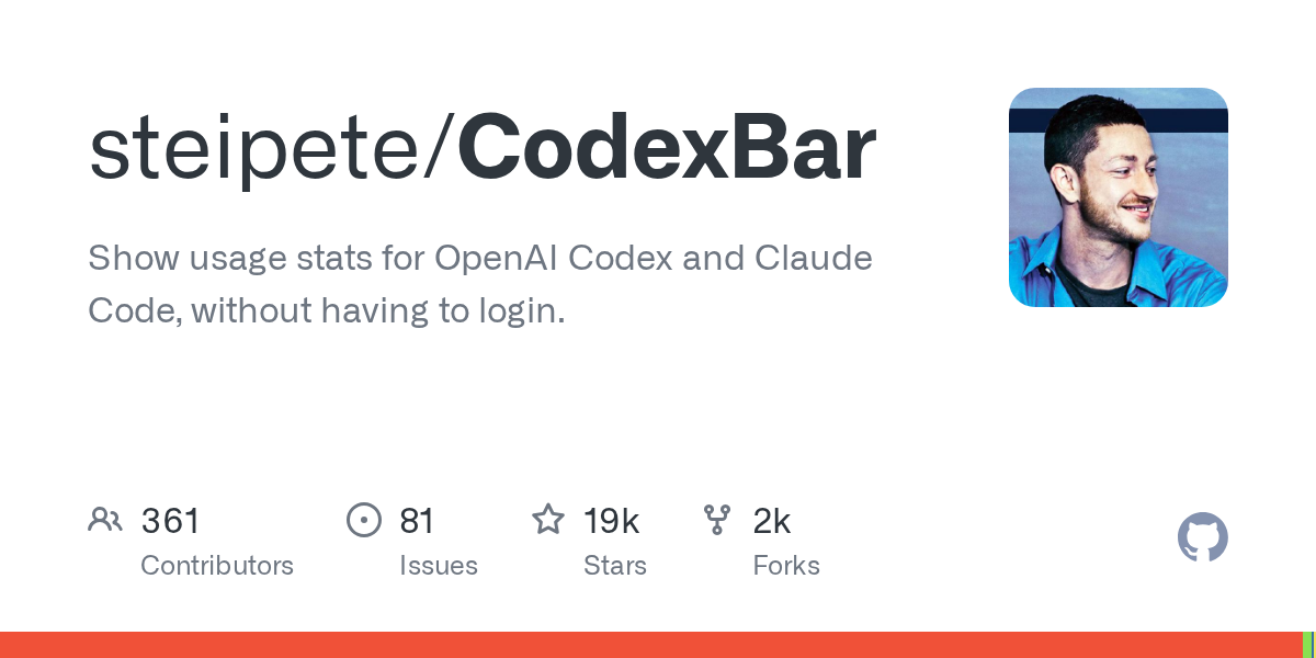 CodexBar: A New Open-Source Tool for Monitoring OpenAI Codex and Claude Code Token Usage Statistics
