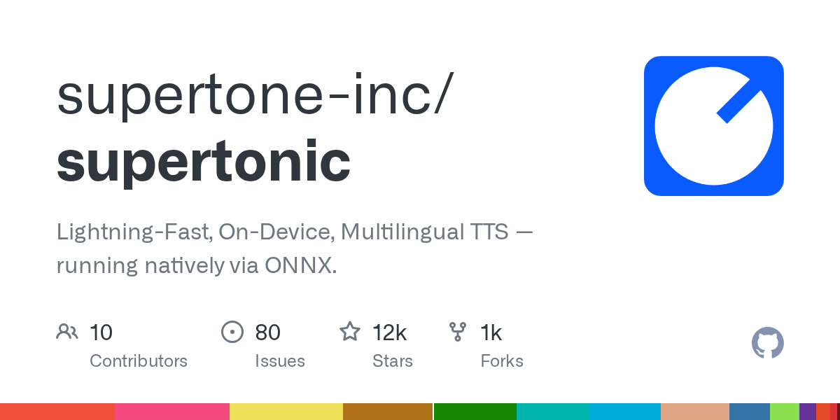 Supertonic: A High-Speed, On-Device Multilingual Text-to-Speech Engine Powered by ONNX