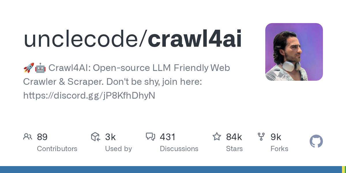 Crawl4AI: Ein neues Open-Source-Tool für LLM-optimiertes Web-Crawling und effiziente Datenextraktion auf GitHub entdeckt