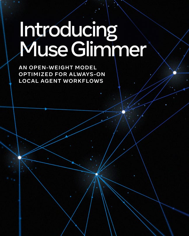 Muse Glimmer与Spark发布:开源权重助力个人超级智能,单卡RTX 3090即可运行